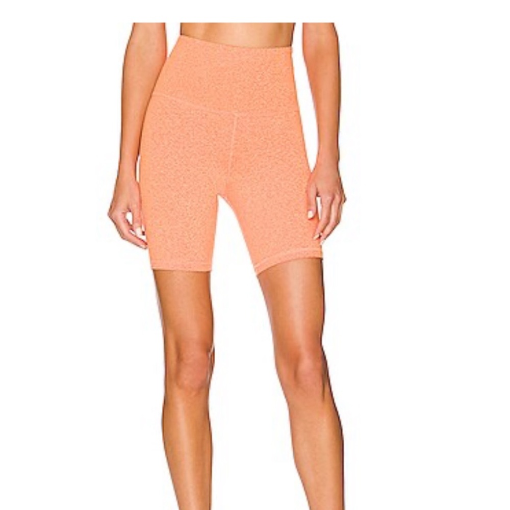 Strut This High-Waisted Orange Bike Shorts
